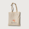 Natural linen tote bag with Tamalpais logo