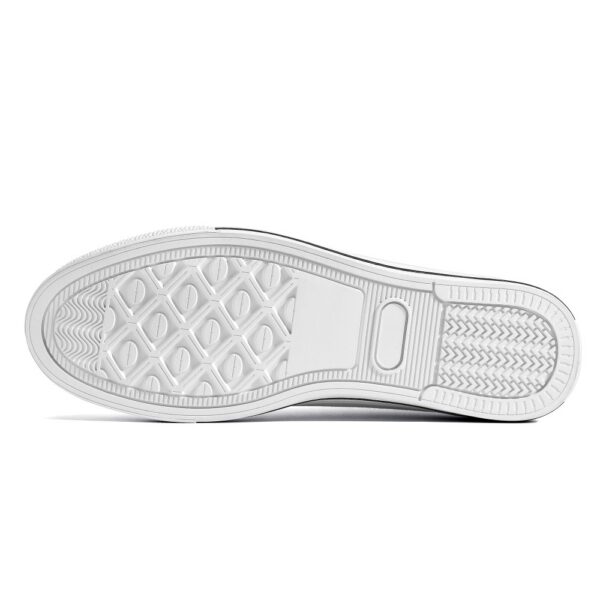 Outsole of the “Zénith” shoes, white rubber sole with geometric grip pattern.