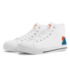 Side view of the Sunrise white high-top sneaker