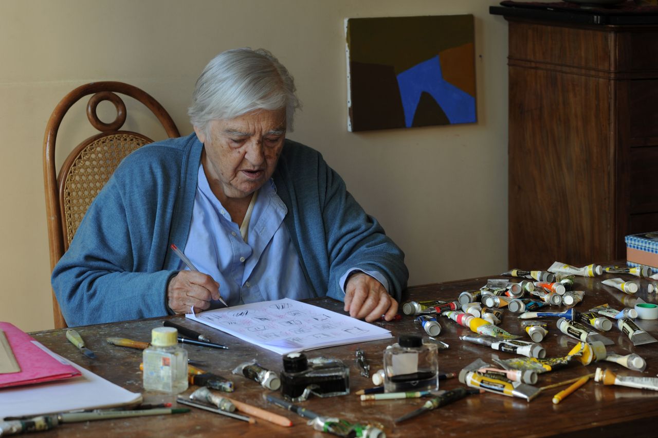 Etel Adnan, painting. Our inspiration for our artistic sneakers